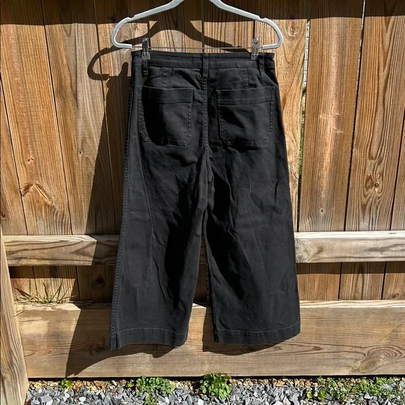 Madewell Emmett Wide-Leg Crop Pants Black 28 - Picture 6 of 10